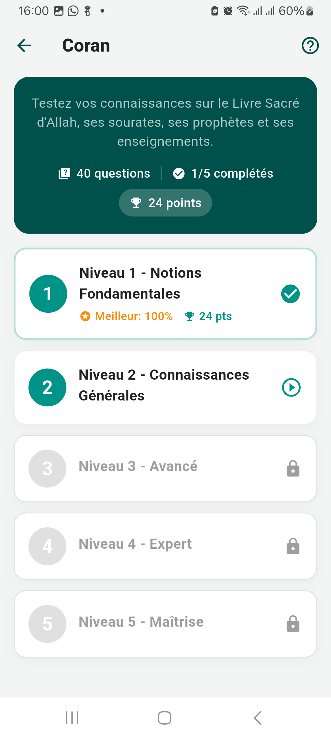 Classement communautaire du quiz Daradji avec podium et ligues